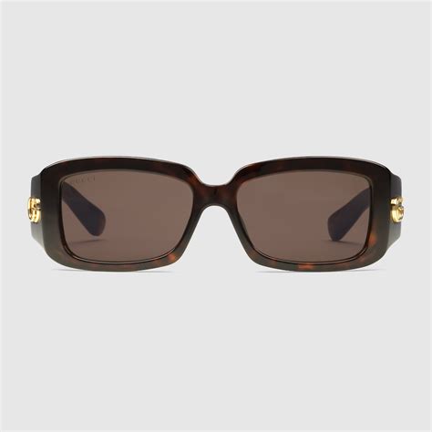 Gucci แว่นตากันแดด Specialized fit rectangular sunglasses